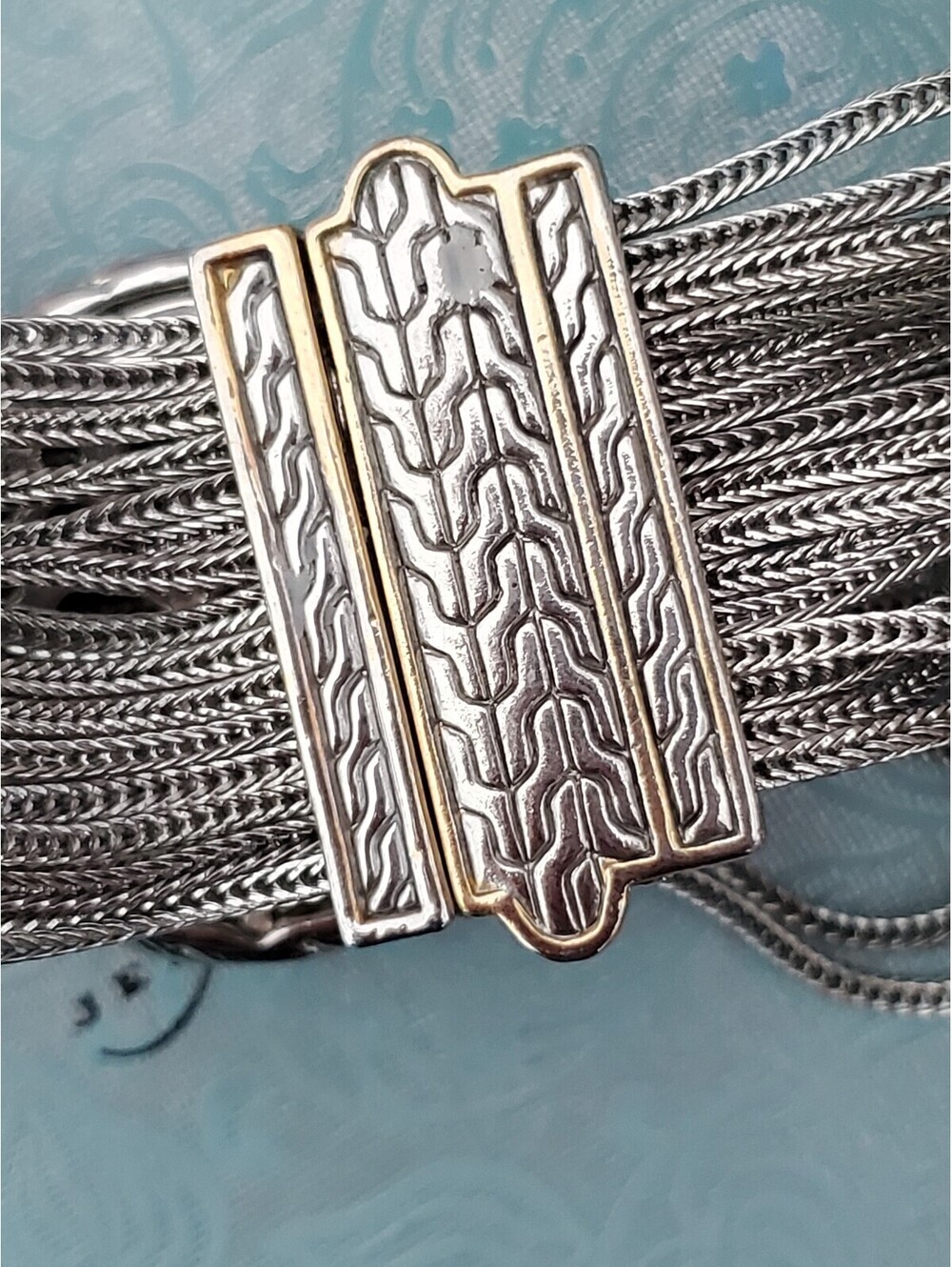 Vintage Multi-strand Silver-tone Bracelet - Picture 6 of 7